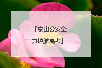 京山公安全力护航高考