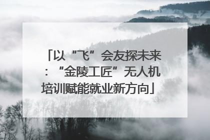 以“飞”会友探未来：“金陵工匠”无人机培训赋能就业新方向