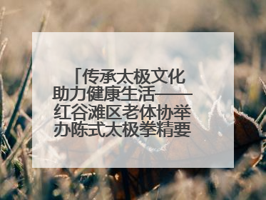 传承太极文化 助力健康生活——红谷滩区老体协举办陈式太极拳精要十八式培训班