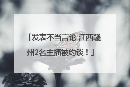 发表不当言论 江西赣州2名主播被约谈！