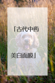 古代中药美白面膜