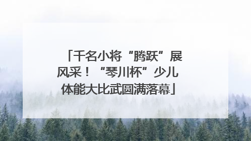 千名小将“腾跃”展风采！“琴川杯”少儿体能大比武圆满落幕