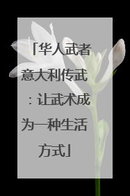华人武者意大利传武：让武术成为一种生活方式