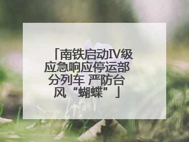南铁启动Ⅳ级应急响应停运部分列车 严防台风“蝴蝶”