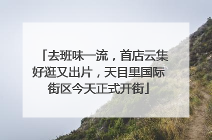 去班味一流，首店云集好逛又出片，天目里国际街区今天正式开街