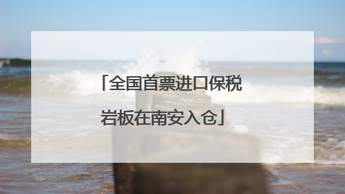 全国首票进口保税岩板在南安入仓