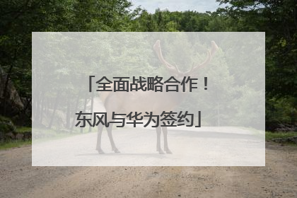 全面战略合作！东风与华为签约