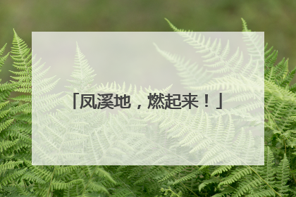 凤溪地，燃起来！