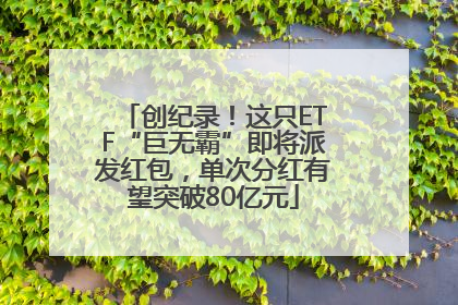创纪录！这只ETF“巨无霸”即将派发红包，单次分红有望突破80亿元