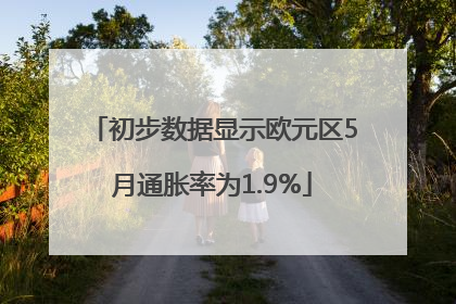 初步数据显示欧元区5月通胀率为1.9%