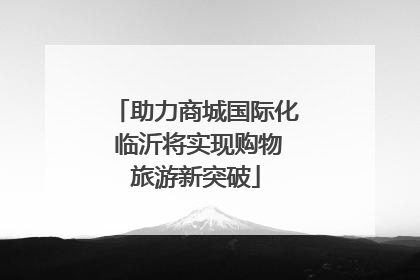 助力商城国际化 临沂将实现购物旅游新突破