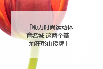 助力时尚运动体育名城 这两个基地在彭山授牌