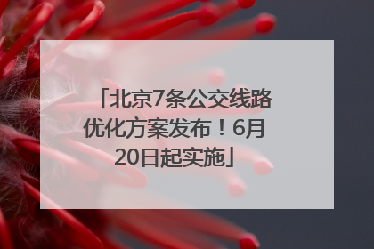 北京7条公交线路优化方案发布！6月20日起实施