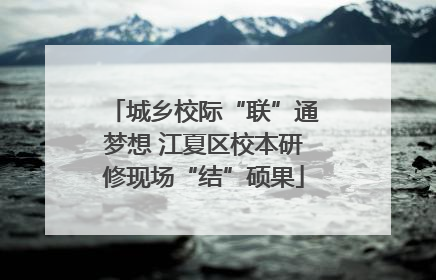 城乡校际“联”通梦想 江夏区校本研修现场“结”硕果