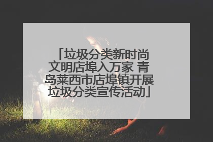 垃圾分类新时尚 文明店埠入万家 青岛莱西市店埠镇开展垃圾分类宣传活动