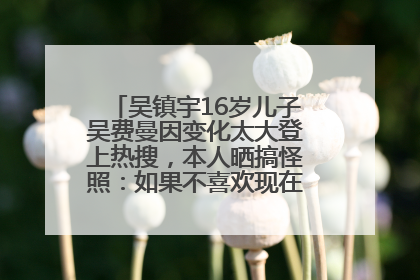 吴镇宇16岁儿子吴费曼因变化太大登上热搜，本人晒搞怪照：如果不喜欢现在的我可以离开