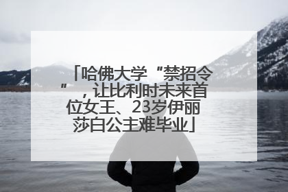 哈佛大学“禁招令”，让比利时未来首位女王、23岁伊丽莎白公主难毕业
