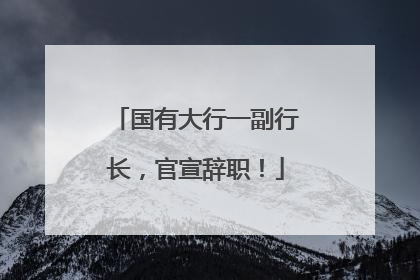 国有大行一副行长，官宣辞职！