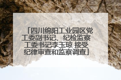 四川绵阳工业园区党工委副书记、纪检监察工委书记李玉琼 接受纪律审查和监察调查