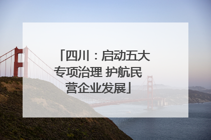 四川：启动五大专项治理 护航民营企业发展