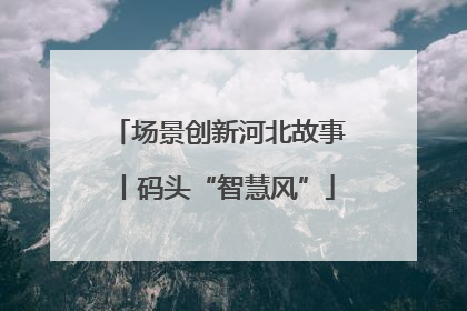场景创新河北故事丨码头“智慧风”