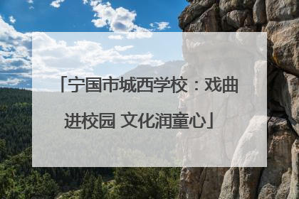 宁国市城西学校：戏曲进校园 文化润童心