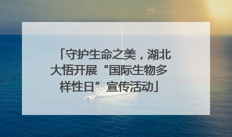 守护生命之美，湖北大悟开展“国际生物多样性日”宣传活动
