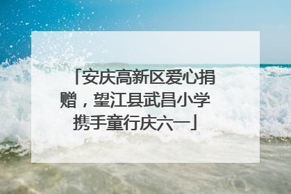 安庆高新区爱心捐赠，望江县武昌小学携手童行庆六一