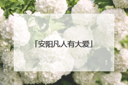 安阳凡人有大爱