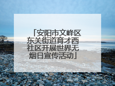 安阳市文峰区东关街道育才西社区开展世界无烟日宣传活动