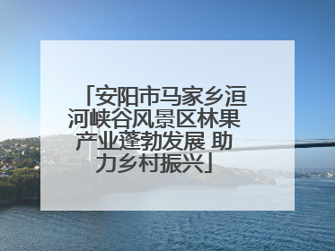 安阳市马家乡洹河峡谷风景区林果产业蓬勃发展 助力乡村振兴