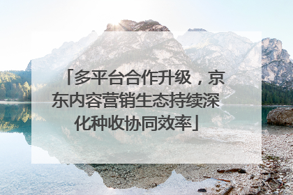 多平台合作升级，京东内容营销生态持续深化种收协同效率