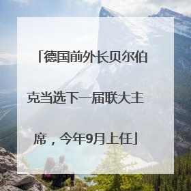 德国前外长贝尔伯克当选下一届联大主席，今年9月上任