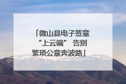微山县电子签章“上云端” 告别繁琐公章奔波路