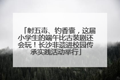 射五毒、钓香囊，这届小学生的端午比古装剧还会玩！长沙非遗进校园传承实践活动举行