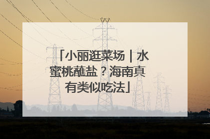 小丽逛菜场｜水蜜桃蘸盐？海南真有类似吃法