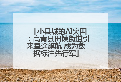 小县城的AI突围：高青县田镇街道引来星途旗航 成为数据标注先行军