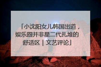 小沈阳女儿韩国出道，娱乐圈并非星二代扎堆的舒适区｜文艺评论