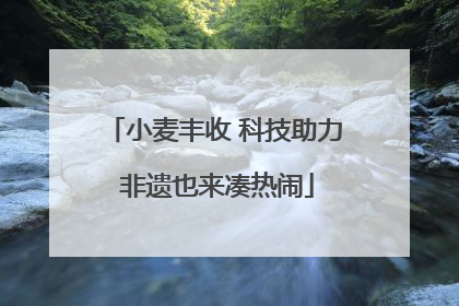小麦丰收 科技助力 非遗也来凑热闹
