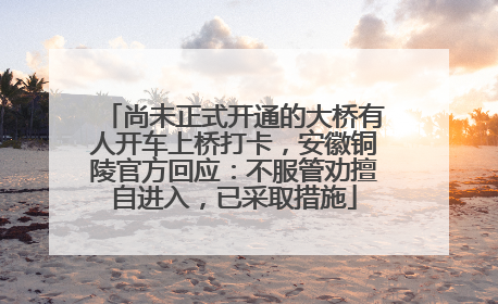 尚未正式开通的大桥有人开车上桥打卡，安徽铜陵官方回应：不服管劝擅自进入，已采取措施