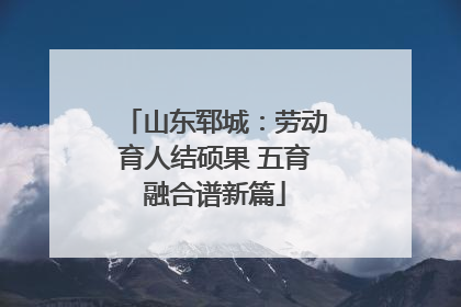 山东郓城：劳动育人结硕果 五育融合谱新篇