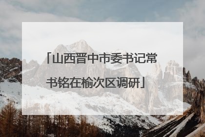 山西晋中市委书记常书铭在榆次区调研