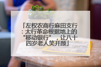 左权农商行麻田支行：太行革命根据地上的“移动银行”，让八十四岁老人笑开颜