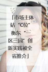 市场主体站“C位” 衡东“一区三园”创新实践被全省推介