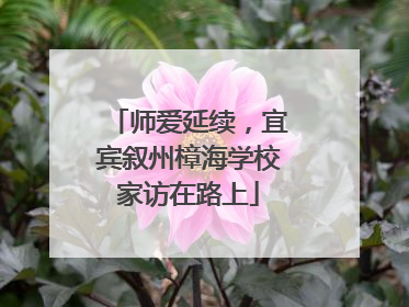 师爱延续，宜宾叙州樟海学校家访在路上