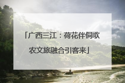广西三江：荷花伴侗歌 农文旅融合引客来