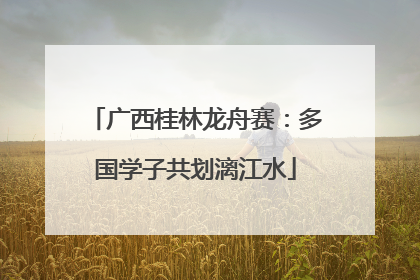 广西桂林龙舟赛：多国学子共划漓江水