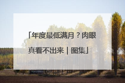 年度最低满月？肉眼真看不出来｜图集
