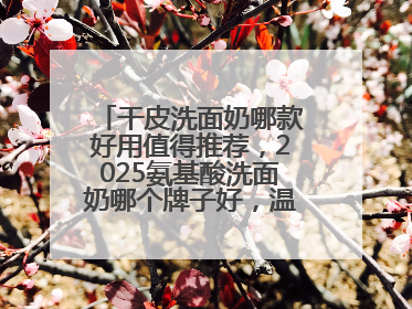 干皮洗面奶哪款好用值得推荐，2025氨基酸洗面奶哪个牌子好，温和在线