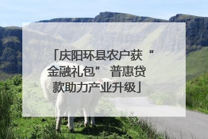 庆阳环县农户获“金融礼包” 普惠贷款助力产业升级